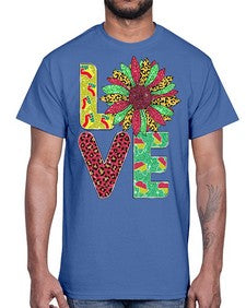 Love Juneteenth Day Fist Sunflower Png 7#- black juneteenth- Cotton Tee
