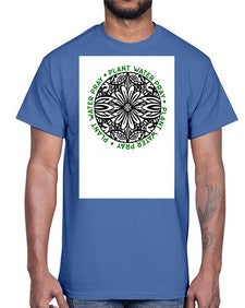 Mandala Garden Round 910#- mandala- Cotton Tee