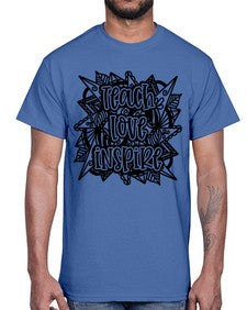 Mandala Teach Love Inspire 763#- mandala- Cotton Tee