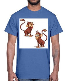 Monkey 175#- cartoon general- Cotton Tee