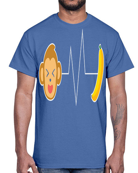 Monkey Heartbeat Banana 13#- monkey- Cotton Tee