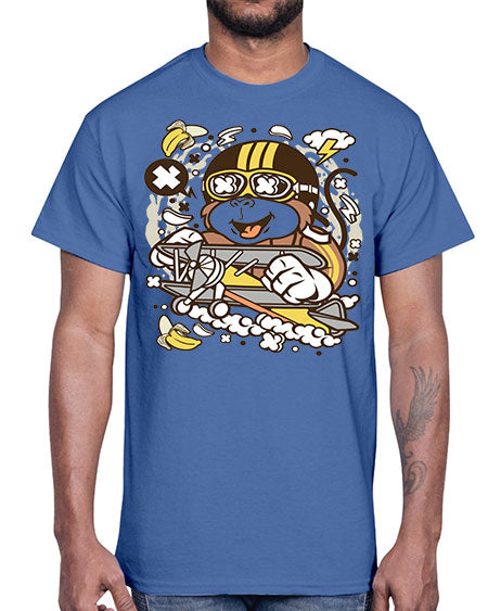 Monkey Pilot- monkey- Cotton Tee