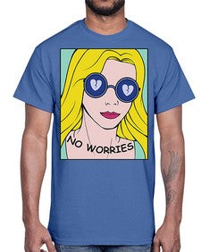 No Worries 956#- art pop art- Cotton Tee