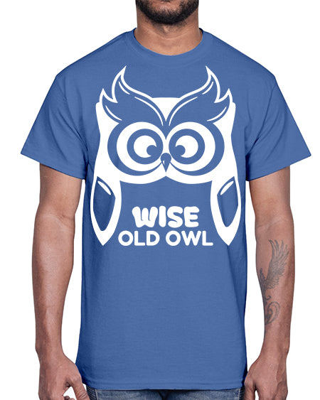 Owl Lover Wise Old Owl A TurtleRabbit 13#- owl- Cotton Tee