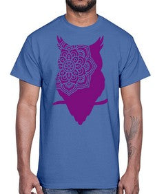 OwlMandalaUpdated 976#- mandala- Cotton Tee