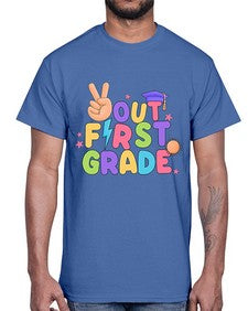 Peace Out first Grade Peace 625#- first grade- Cotton Tee