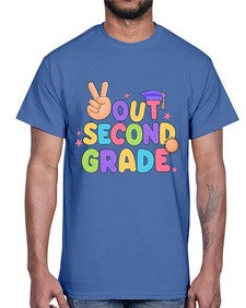 Peace Out second Grade Peace 643#- second grade- Cotton Tee