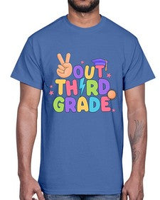 Peace Out third Grade Peace 648#- third grade- Cotton Tee