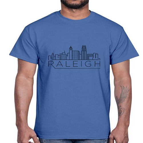 Raleigh Minimal Skyline 1707#- cities- Cotton Tee