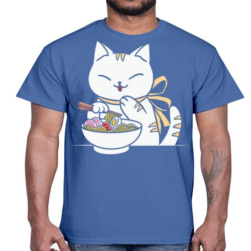 Ramen Cat Kawaii Anime Tee Japanese 280#- anime- Cotton Tee