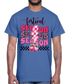 Retro Strawberry Festival Season 1505#- strawberry- Cotton Tee