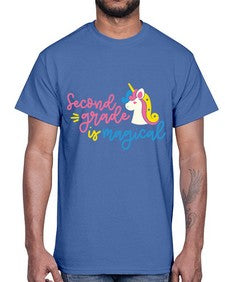 Second Grade Is Magical 822#- second grade- Cotton Tee