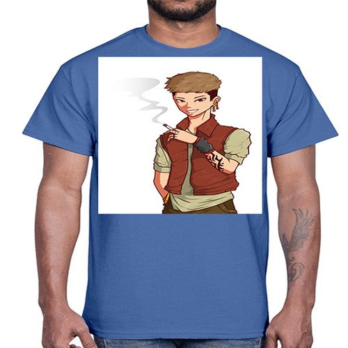 Smoker street boy 61#- anime- Cotton Tee