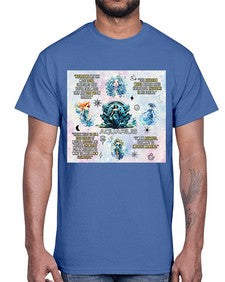 Straight Aquarius 468#- aquarius- Cotton Tee