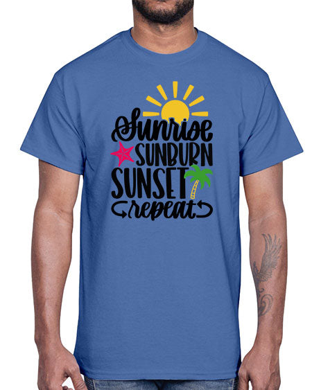 Sunrise Sunburn Sunset Repeat Style 16#- summer- Cotton Tee
