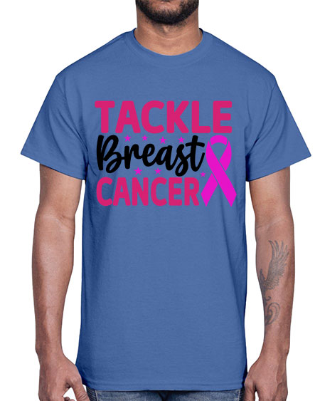 Tackle Breast Cancer 5#- breast cancer- Cotton Tee