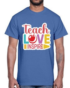 Teach Love Inspire 1443#- teacher- Cotton Tee