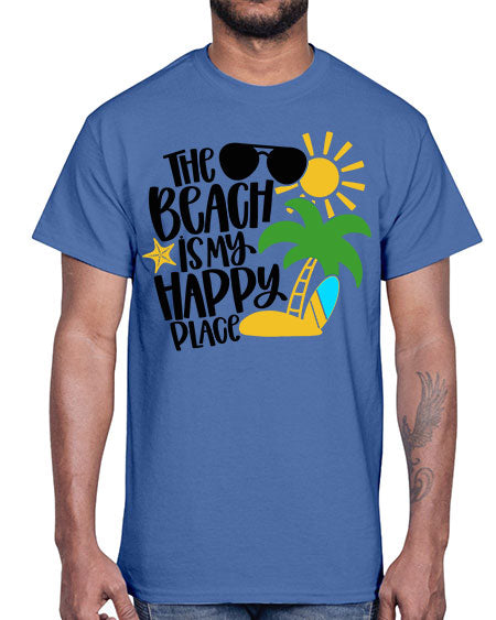 The Beach Is My Happy Place Style 12#- summer- Cotton Tee