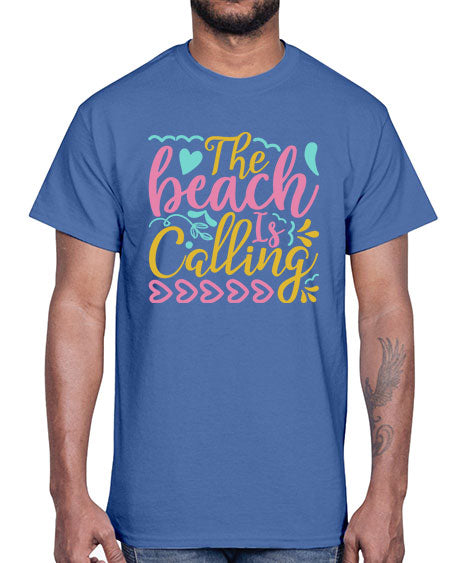The beach is calling Style 1#- summer- Cotton Tee