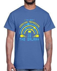 The best computer technician in the galaxy 13#- computer- Cotton Tee