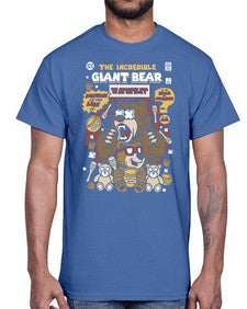 The incredible bear 251#- cartoon animals- Cotton Tee