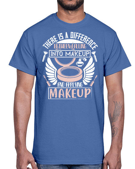 There is a difference between falling into makeup and applying makeup Style 178#-makeup Cotton Tee