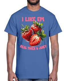 Thick and Juicy Strawberry Festival 1636#- strawberry- Cotton Tee