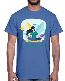 Transformation of Body and Mind 587#- yoga- Cotton Tee