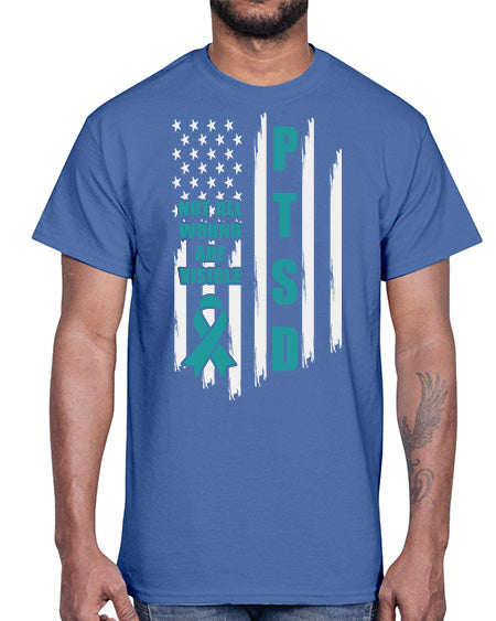 Veteran Not All Wounds Are 5#- PTSD- Cotton Tee