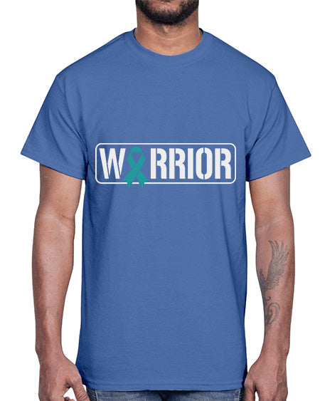Warrior PTSD Awareness Teal Military 2#- PTSD- Cotton Tee