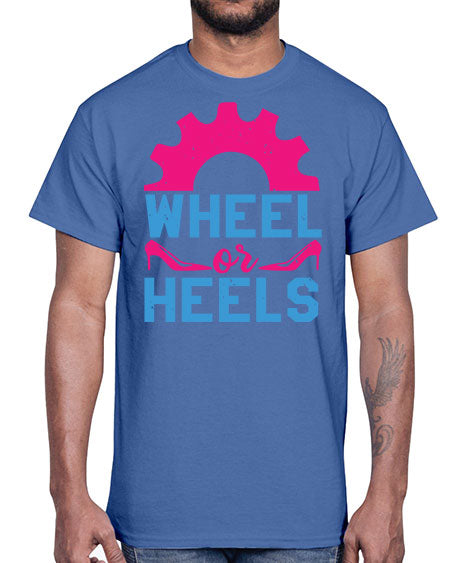 Wheel or Heels Style 238#- baby shower- Cotton Tee