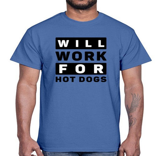 Will Work For Style 1#- dogs- Cotton Tee