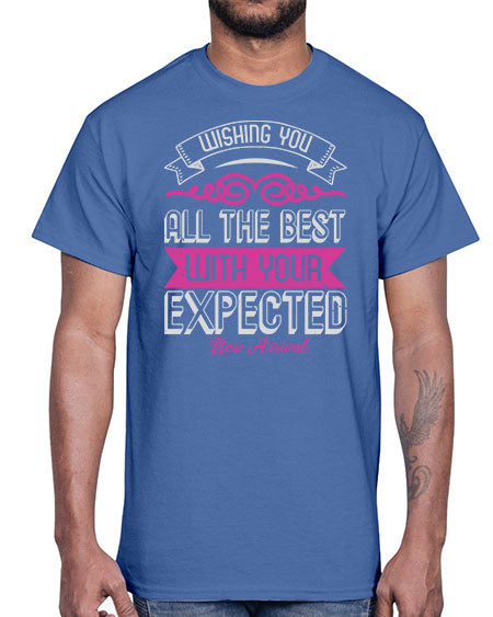 Wishing you all the best on your new arrival Style 240#- baby shower- Cotton Tee