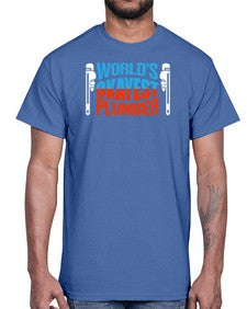Worlds okayest plumber1665#- plumber- Cotton Tee