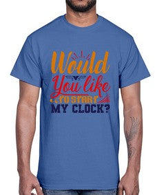Would you like to start my clock 168#- chess- Cotton Tee