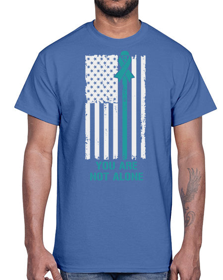 You Are Not Alone PTSD 1#- PTSD- Cotton Tee