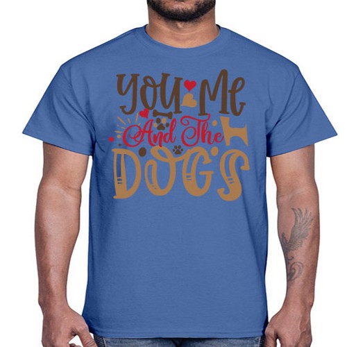 You Me And The Dogs Style 52#- dogs- Cotton Tee