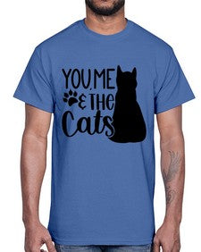 You Me The Cat Style 110#- cats- Cotton Tee