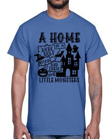 a home of a were wolf witch and their little monsters 53#- witch- Cotton Tee
