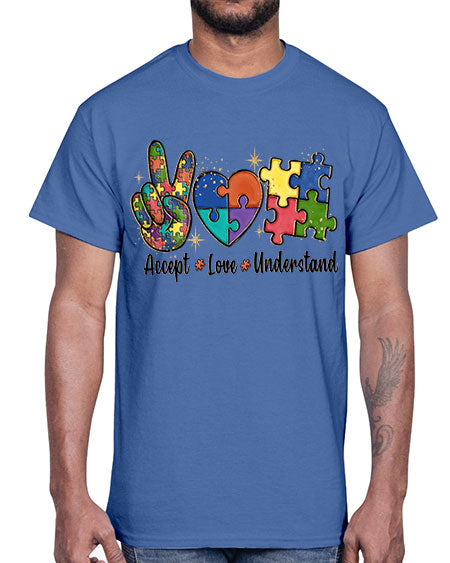 accept love understand 2#- autism- Cotton Tee