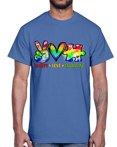 accept love understand- autism- Cotton Tee