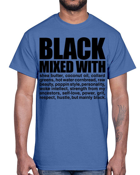 black mixed with 227#- black words and phrases- Cotton Tee