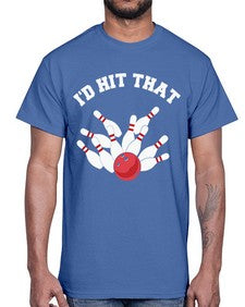 bowling id hit that 11#- bowling- Cotton Tee