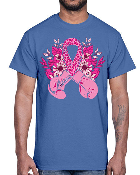 boxing gloves breast cancer- breast cancer- Cotton Tee