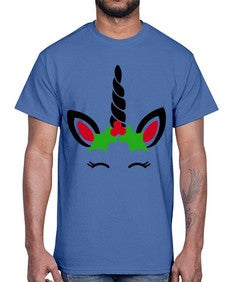 christmas unicorn 81#- unicorn- Cotton Tee