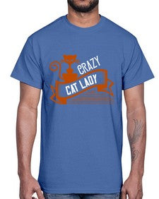 crazy cat lady Style 43#- cats- Cotton Tee