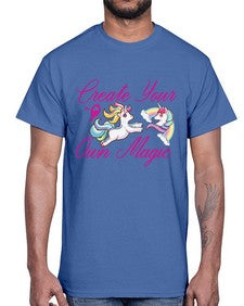 create your own magic 84#- unicorn- Cotton Tee