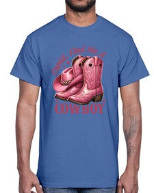 cupid find me a cowboy western 359#- western- Cotton Tee