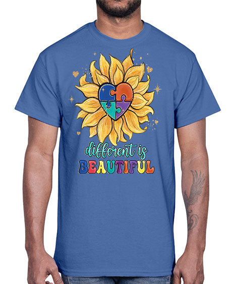 different is beautiful- autism- Cotton Tee