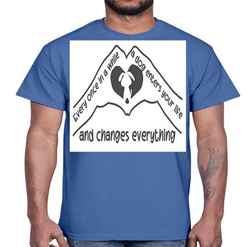 dog changes everything 75#- dogs- Cotton Tee